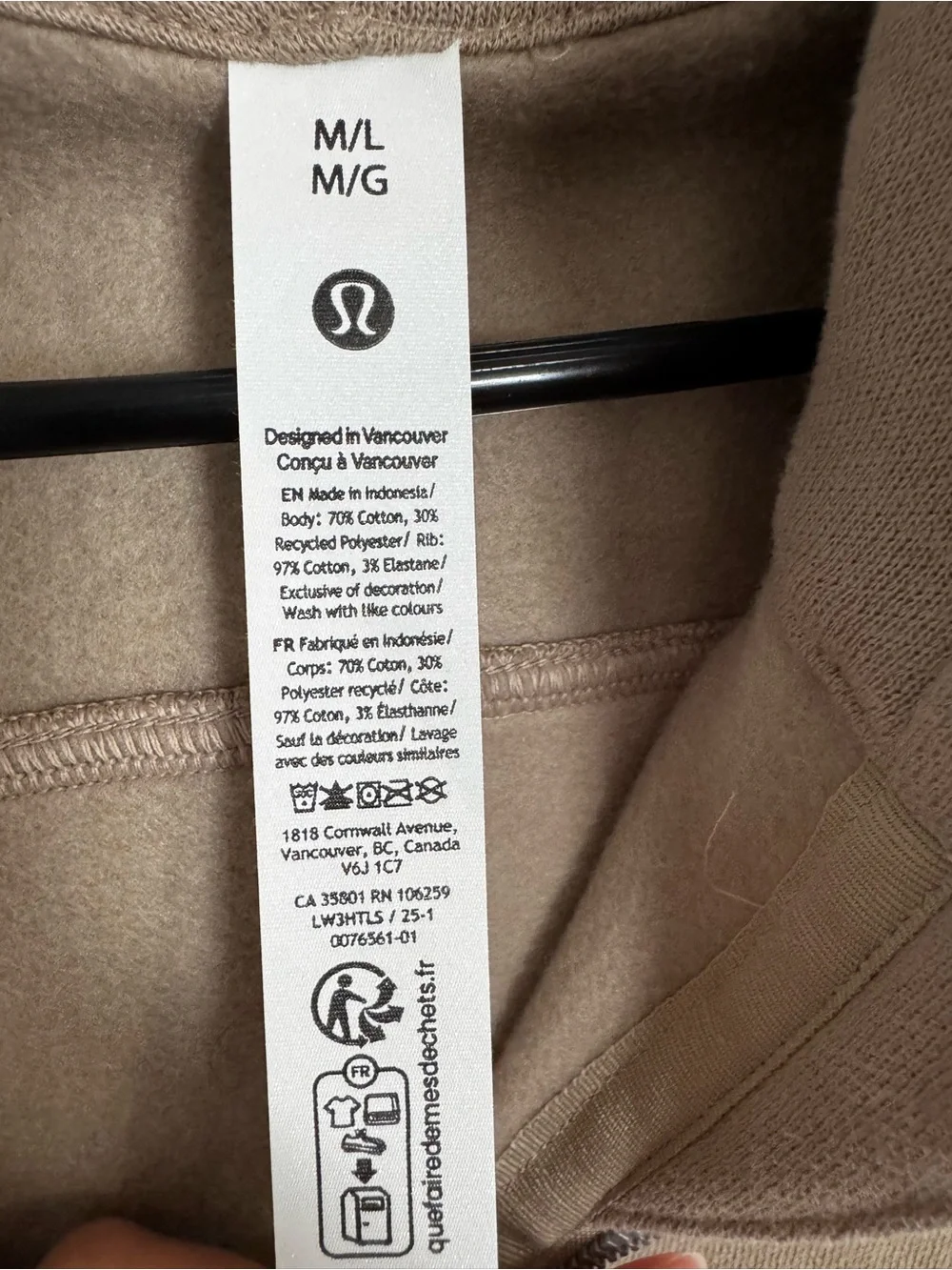 NWT Lululemon Scuba Oversized Full-Zip Hoodie M/L